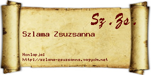 Szlama Zsuzsanna névjegykártya
