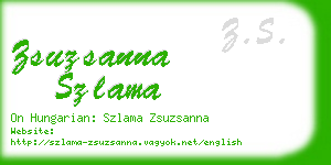 zsuzsanna szlama business card